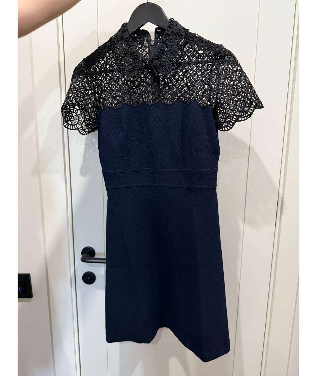SANDRO Синее коктейльное платье, фото 6