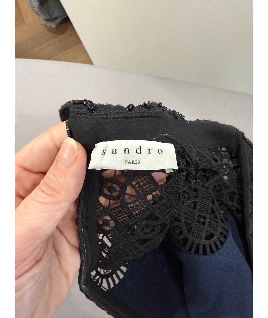 SANDRO Синее коктейльное платье, фото 2