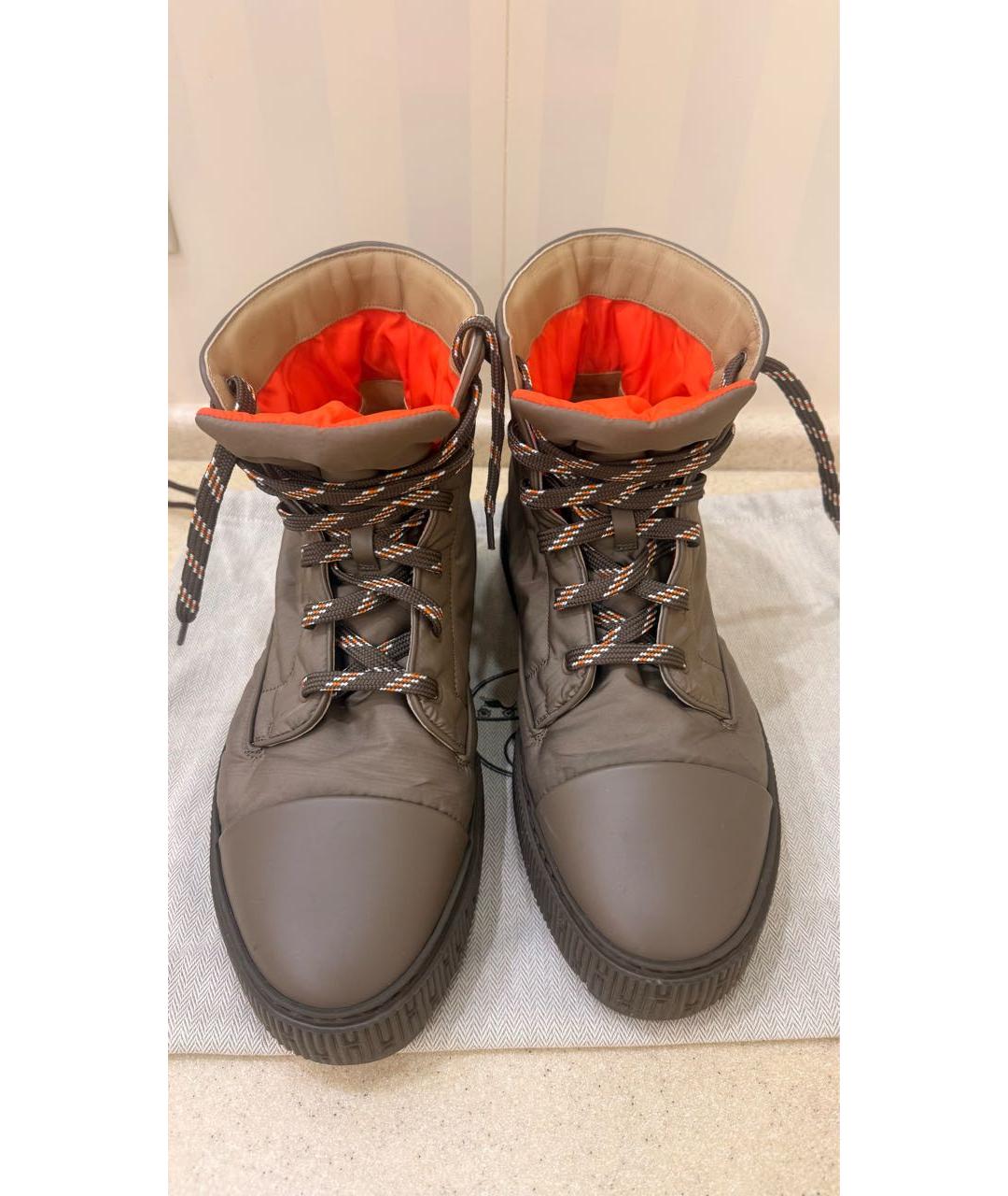 HERMES Коричневые кожаные высокие ботинки, фото 4