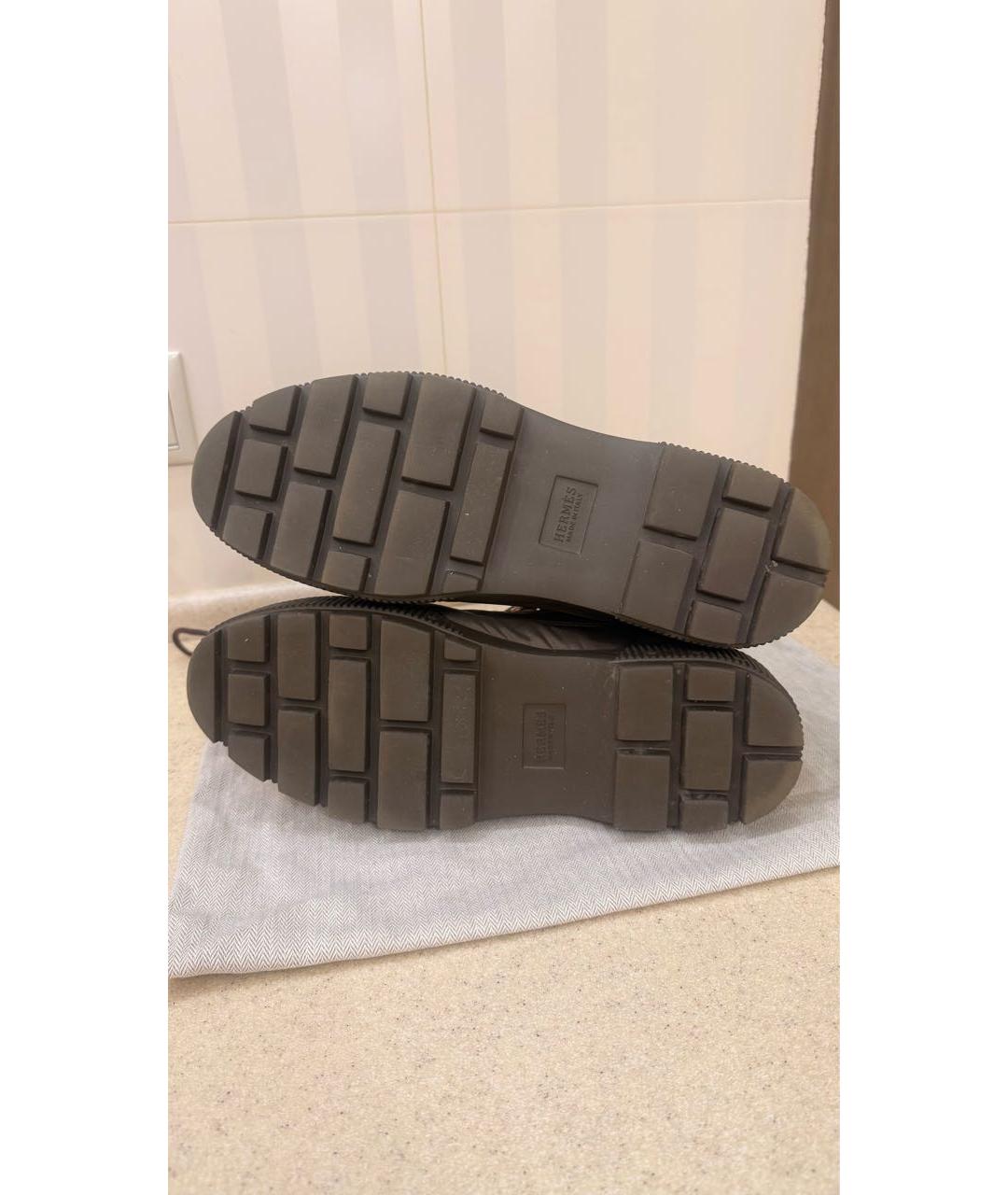 HERMES Коричневые кожаные высокие ботинки, фото 7