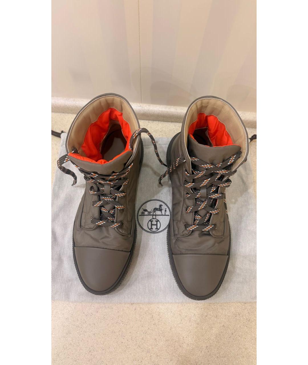 HERMES Коричневые кожаные высокие ботинки, фото 2