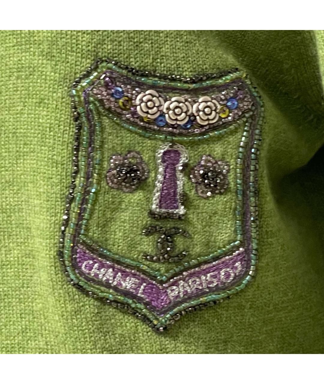 CHANEL Зеленый кашемировый джемпер / свитер, фото 6