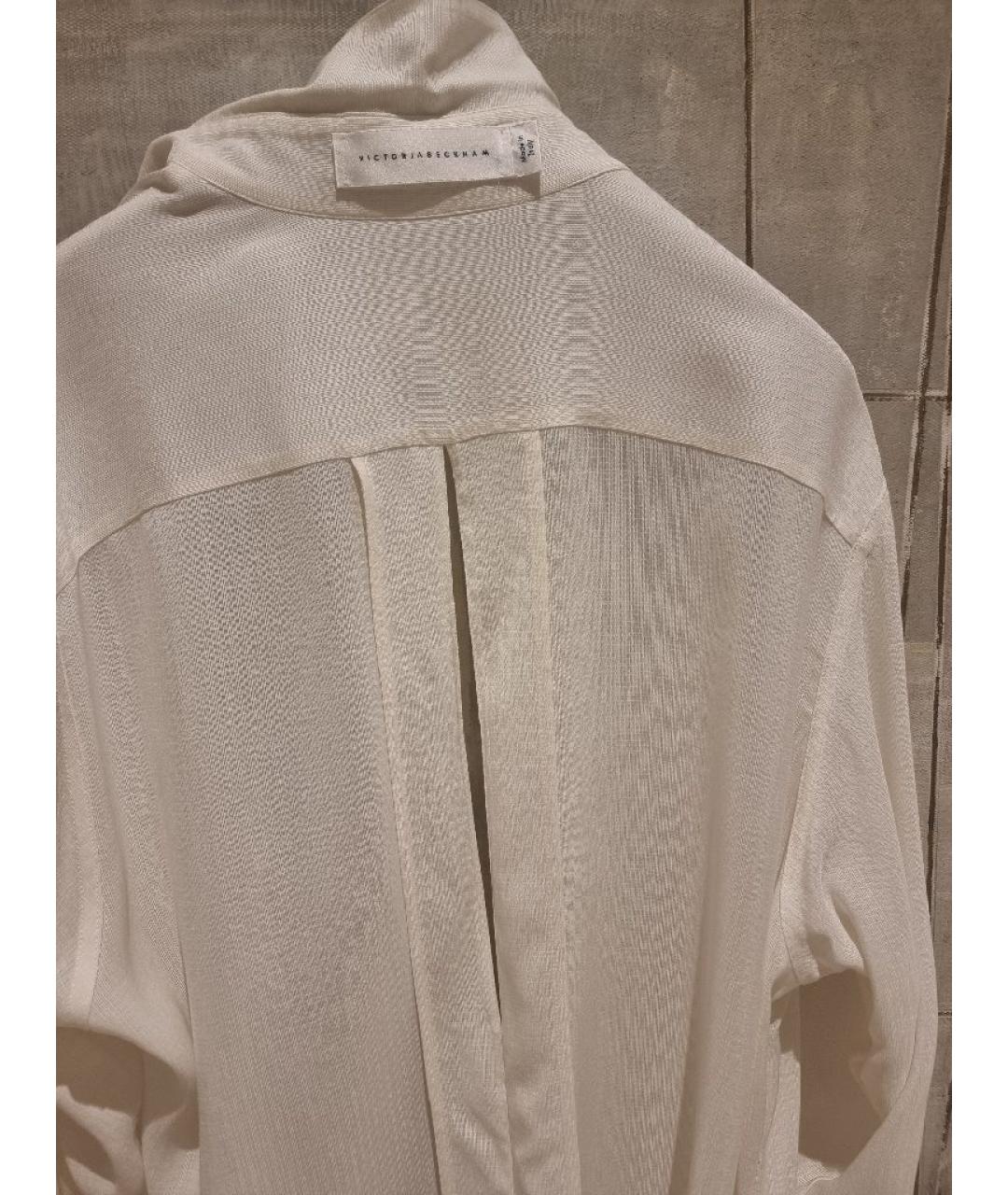 VICTORIA BECKHAM Белая вискозная рубашка, фото 3