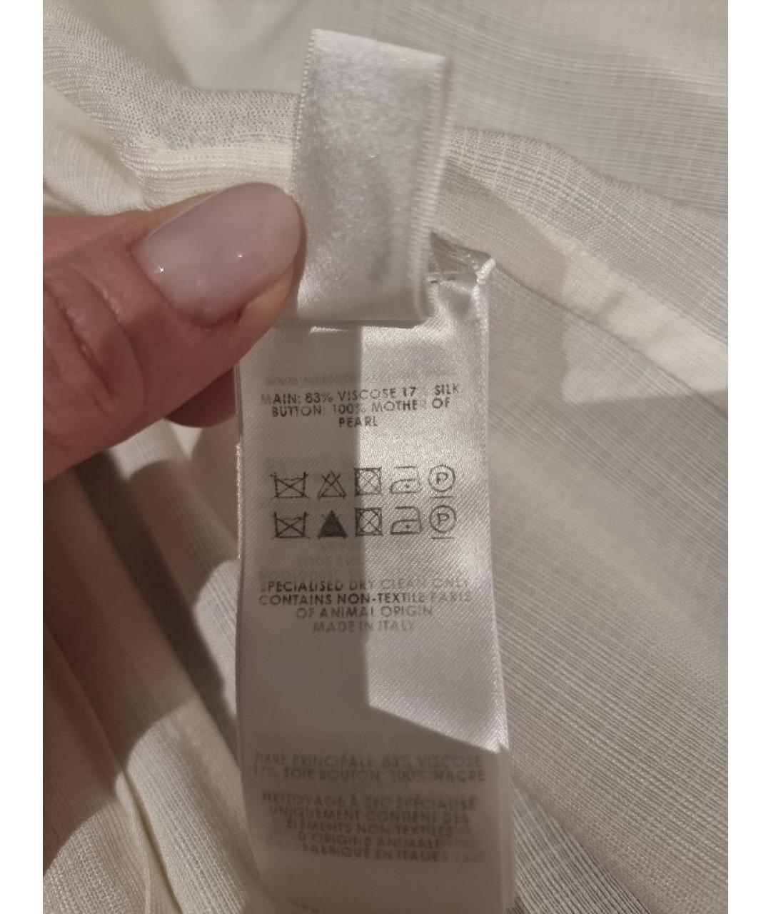 VICTORIA BECKHAM Белая вискозная рубашка, фото 8