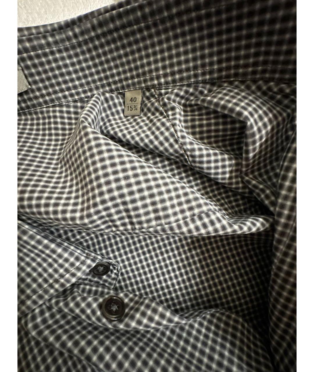 BOTTEGA VENETA Коричневая хлопковая кэжуал рубашка, фото 7