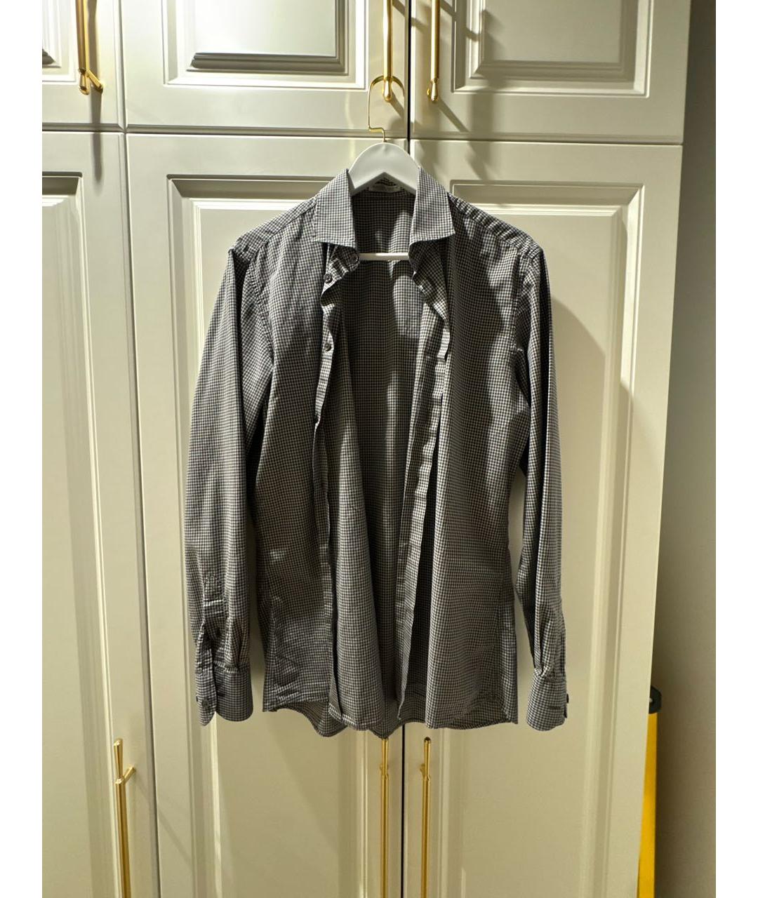 BOTTEGA VENETA Коричневая хлопковая кэжуал рубашка, фото 9