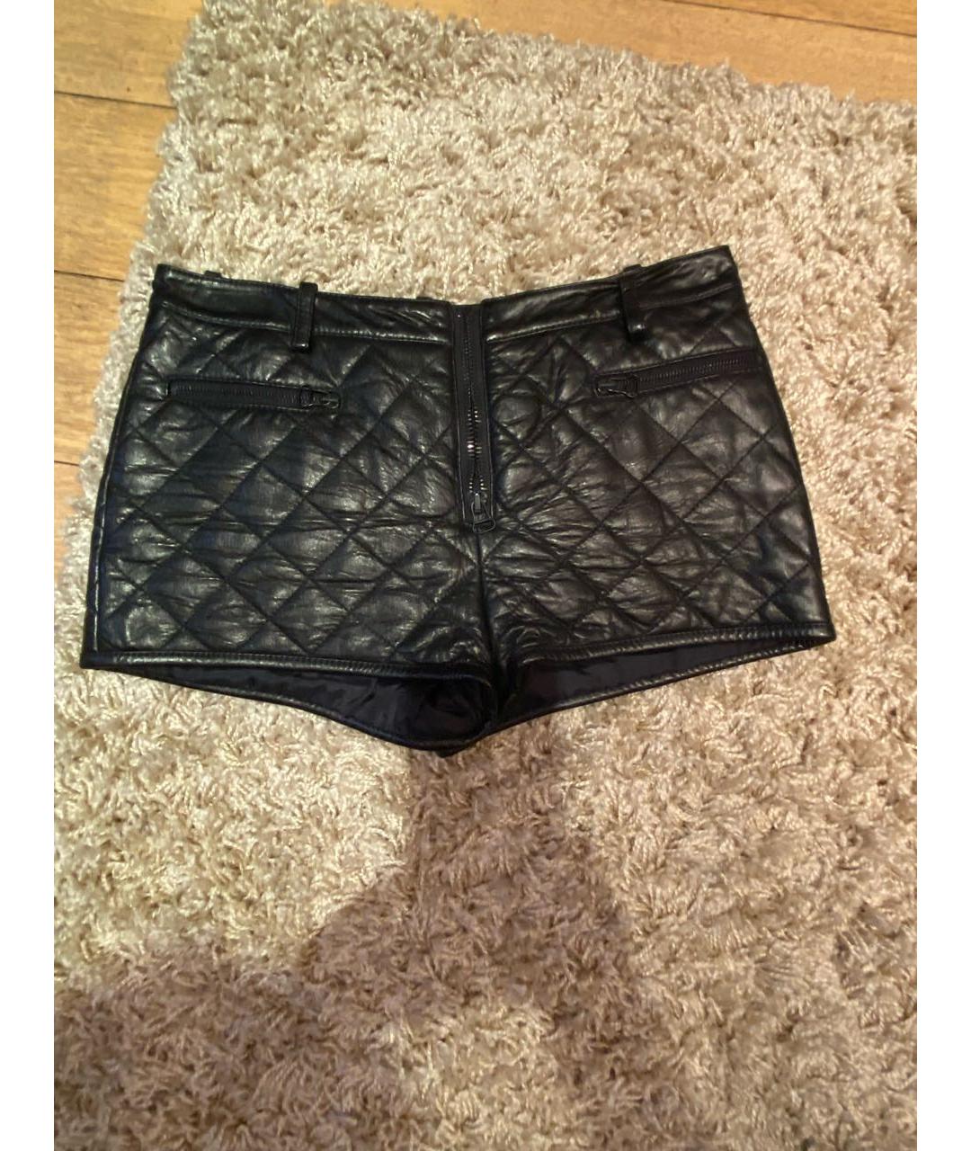 3.1 PHILLIP LIM Черные кожаные шорты, фото 9