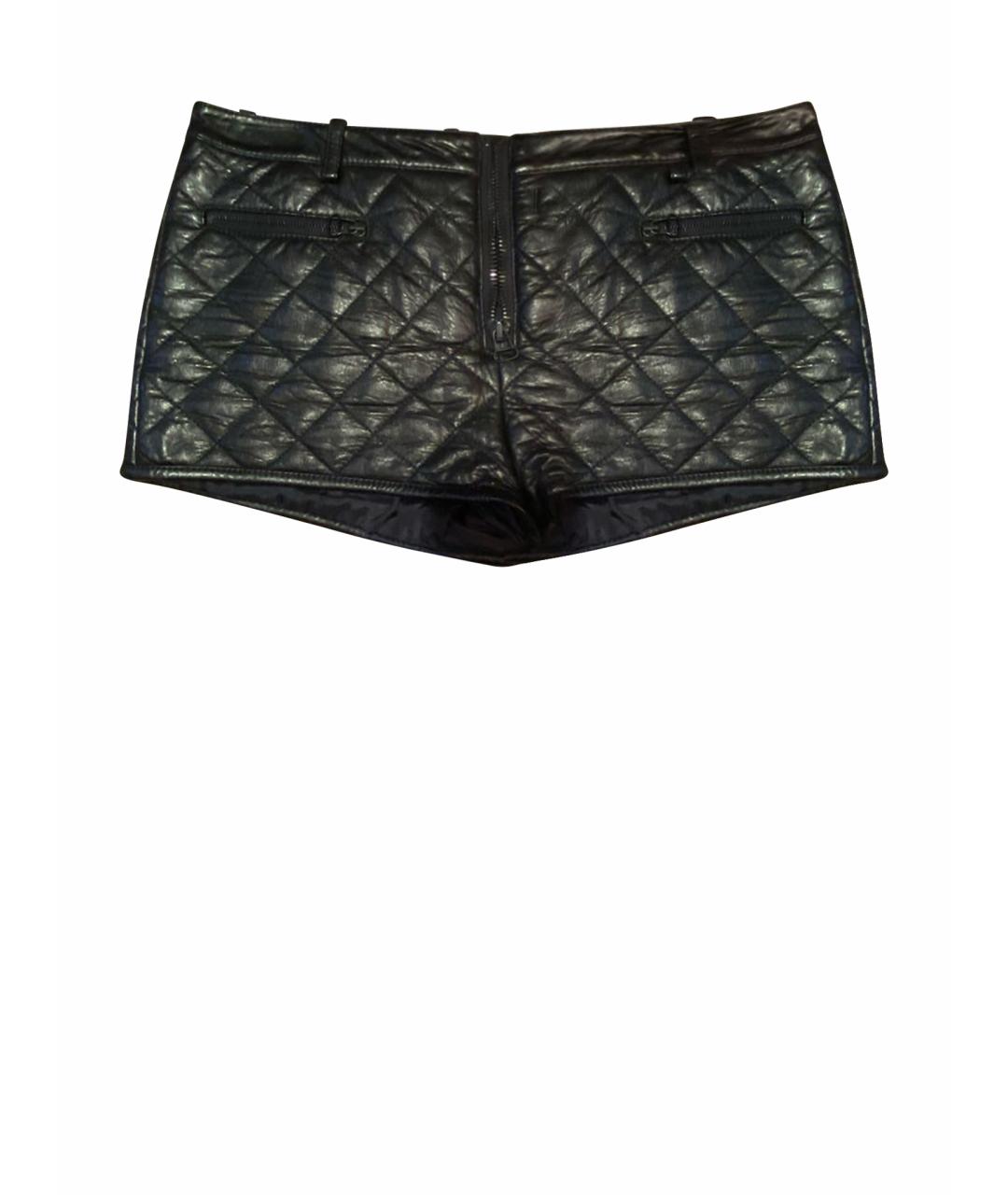 3.1 PHILLIP LIM Черные кожаные шорты, фото 1
