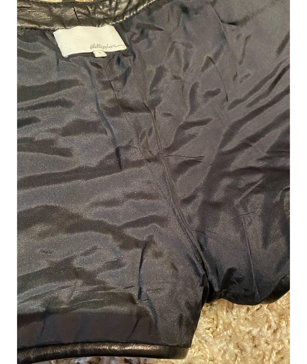 3.1 PHILLIP LIM Черные кожаные шорты, фото 8