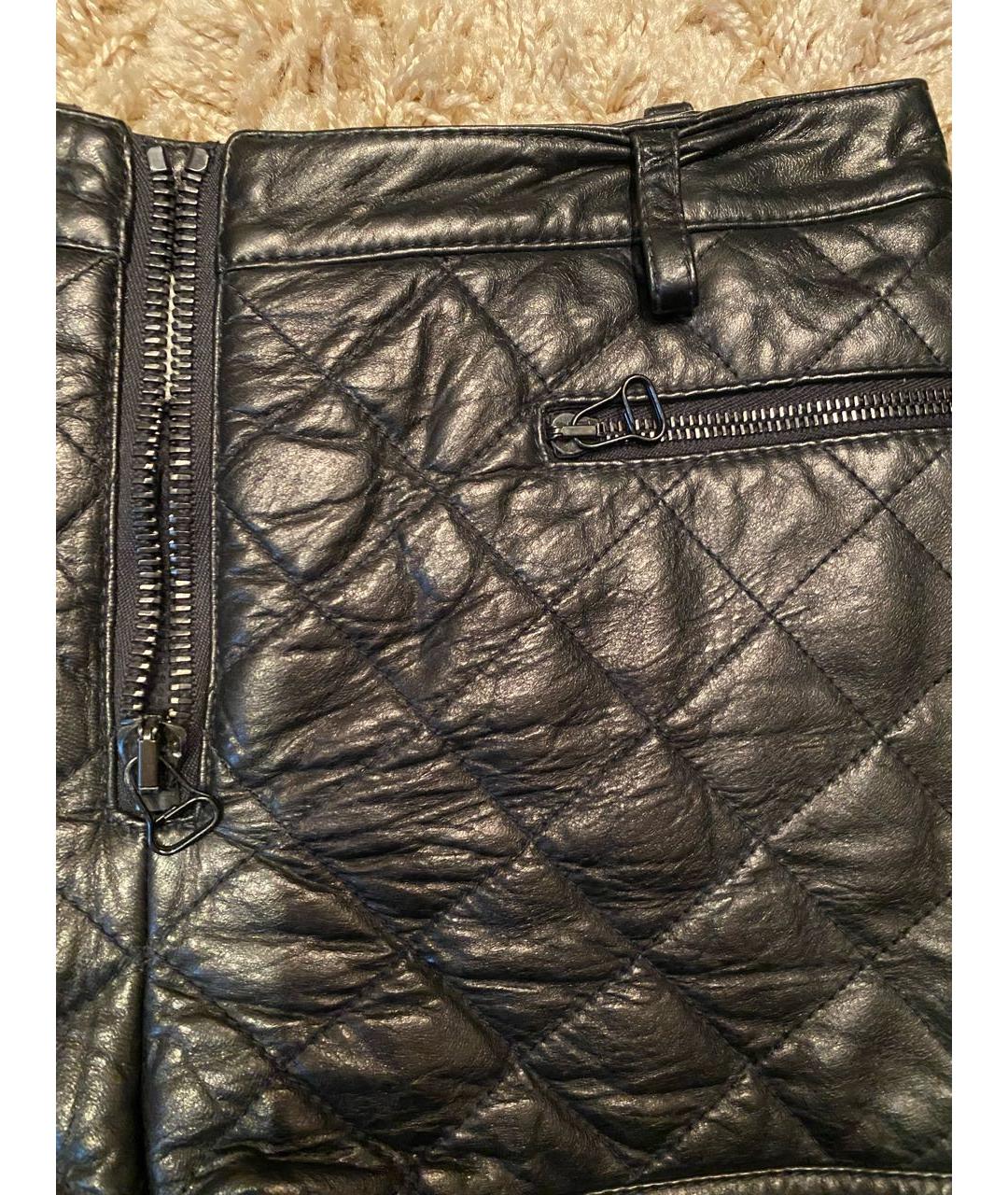 3.1 PHILLIP LIM Черные кожаные шорты, фото 5