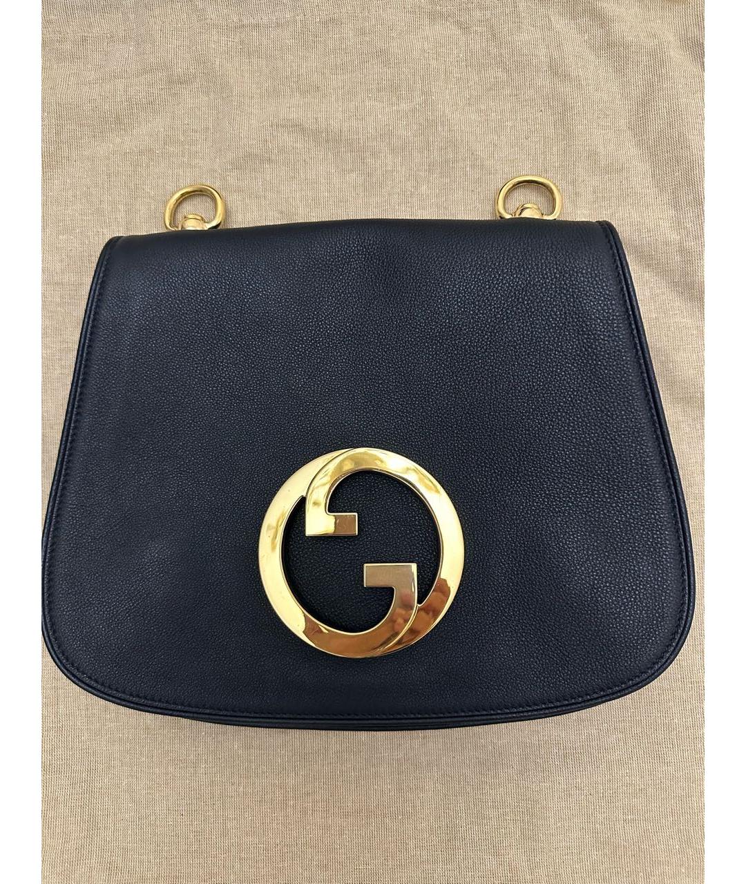 GUCCI Черная кожаная сумка через плечо, фото 8