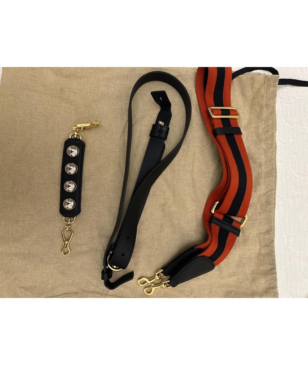 GUCCI Черная кожаная сумка через плечо, фото 4