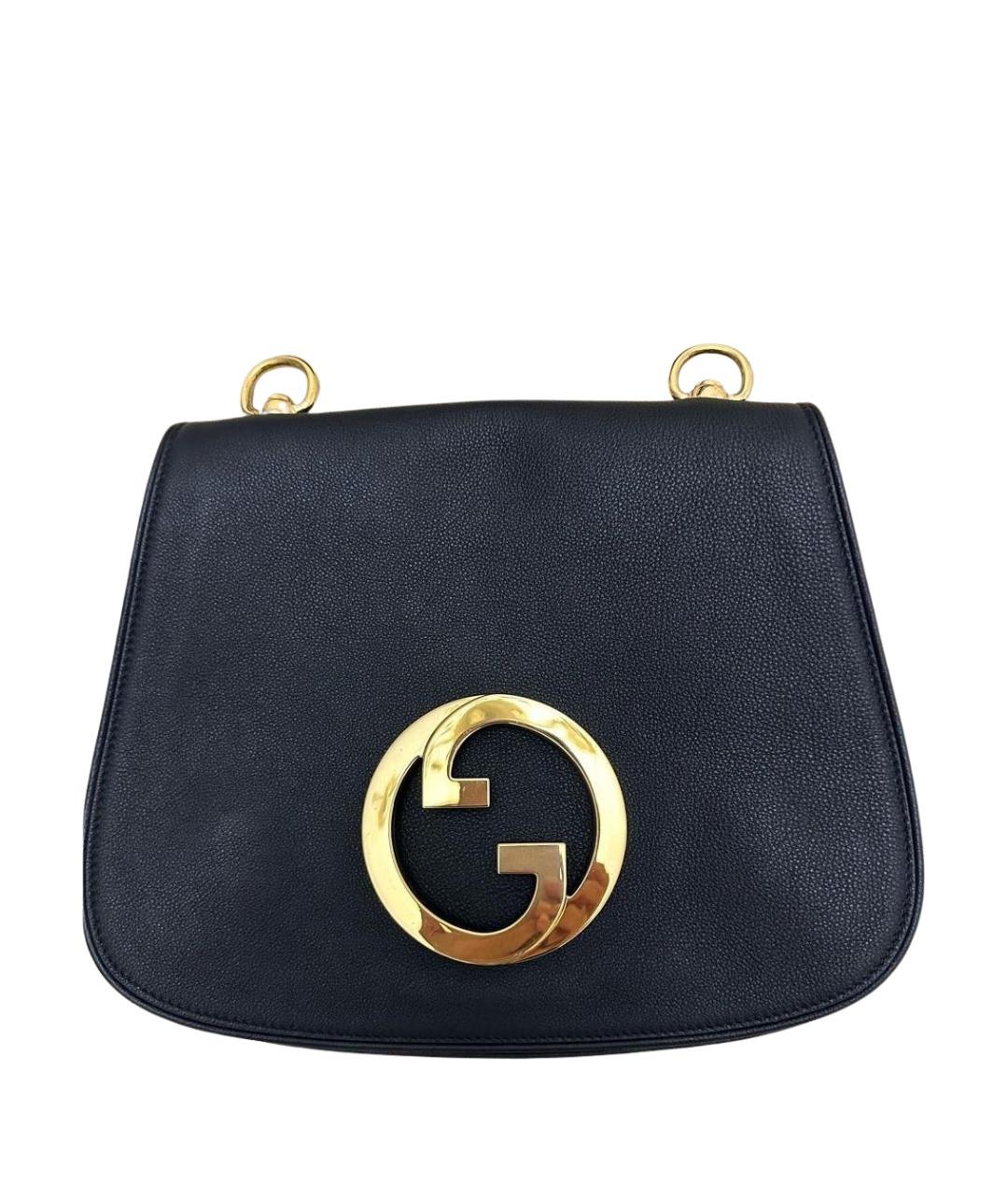 GUCCI Черная кожаная сумка через плечо, фото 1