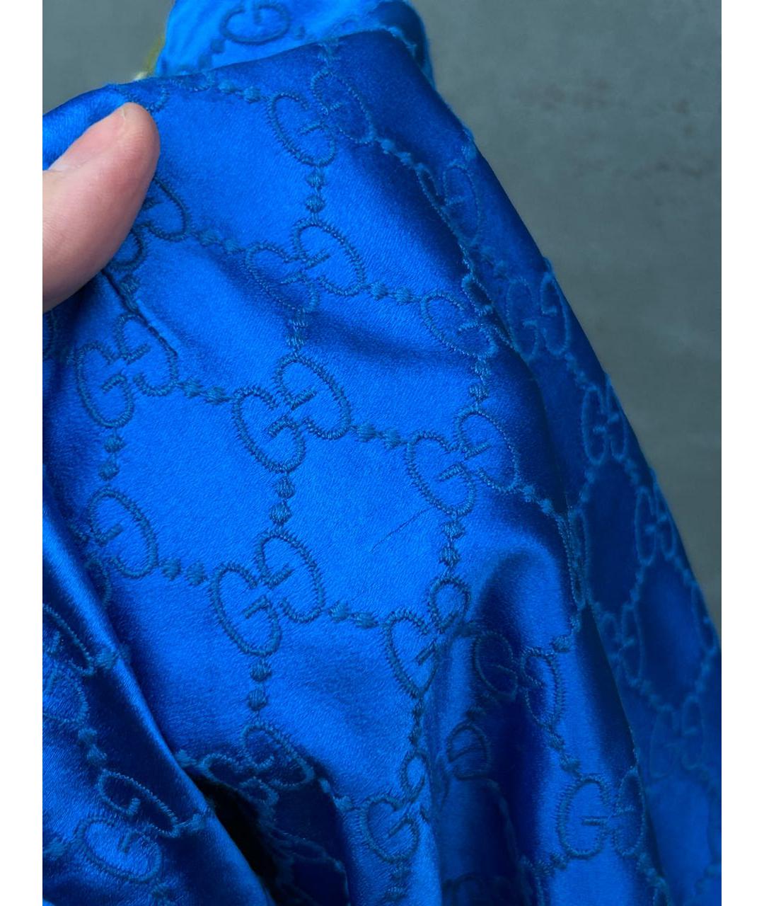 GUCCI Синий костюм с юбками, фото 8