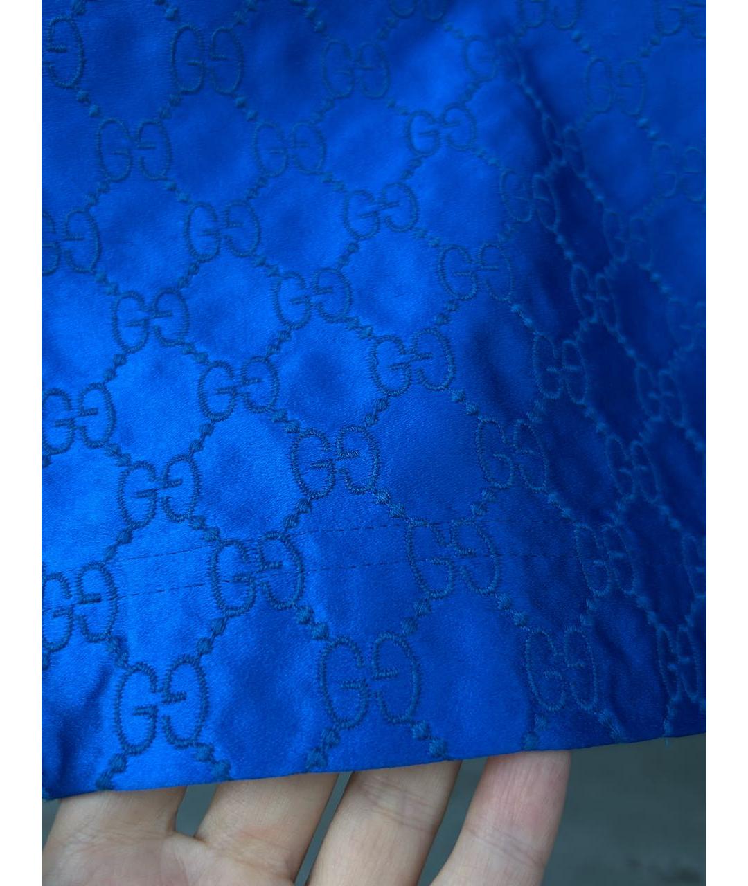 GUCCI Синий костюм с юбками, фото 6