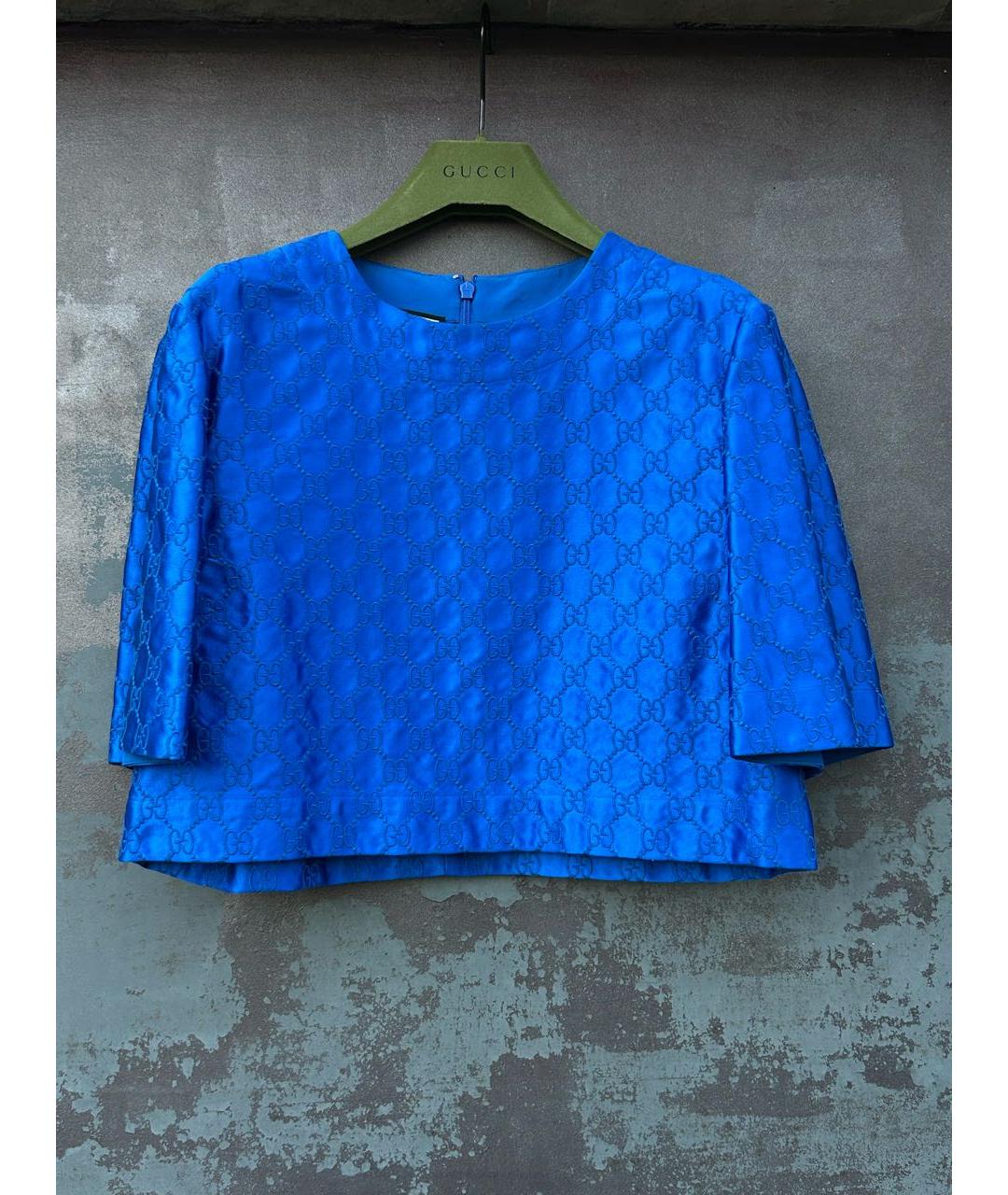 GUCCI Синий костюм с юбками, фото 9