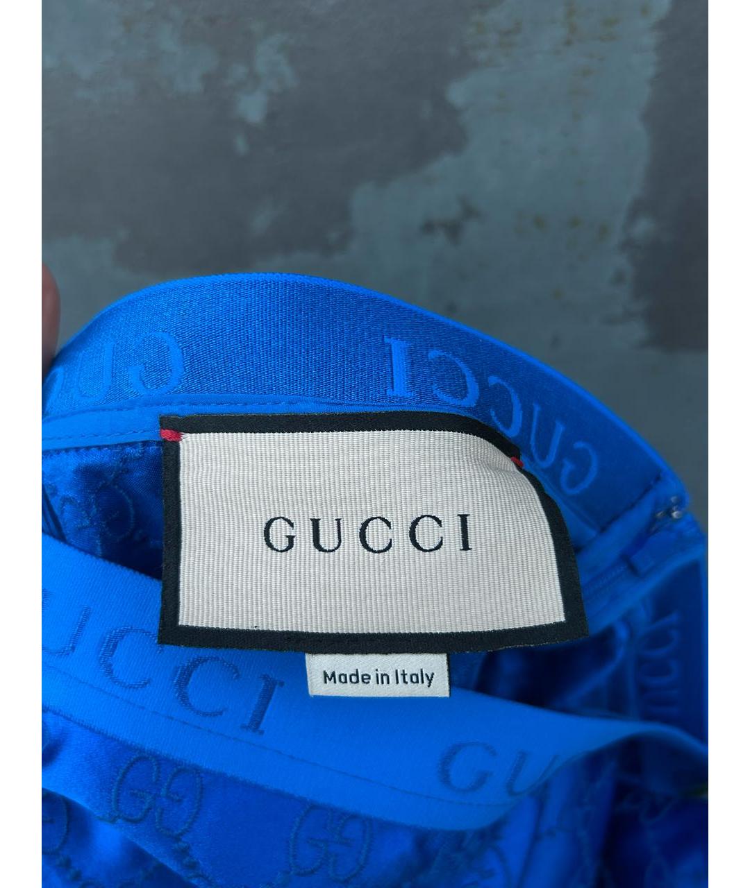 GUCCI Синий костюм с юбками, фото 3