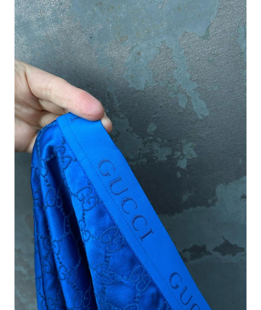 GUCCI Синий костюм с юбками, фото 5