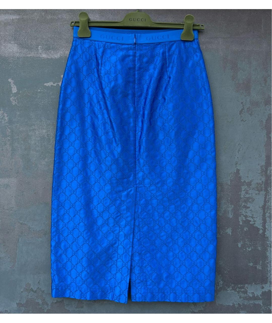 GUCCI Синий костюм с юбками, фото 7