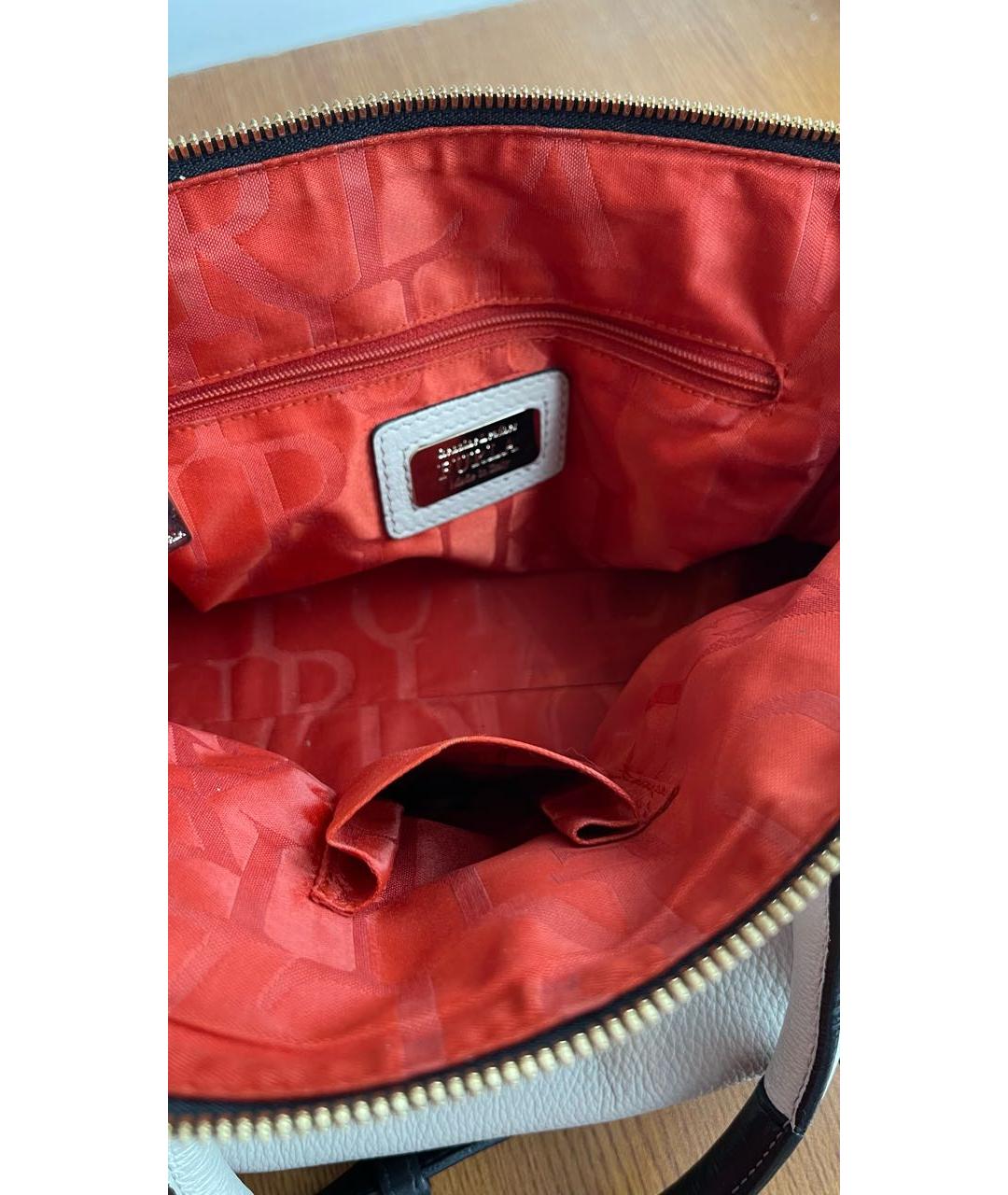 FURLA Бежевая кожаная сумка с короткими ручками, фото 3