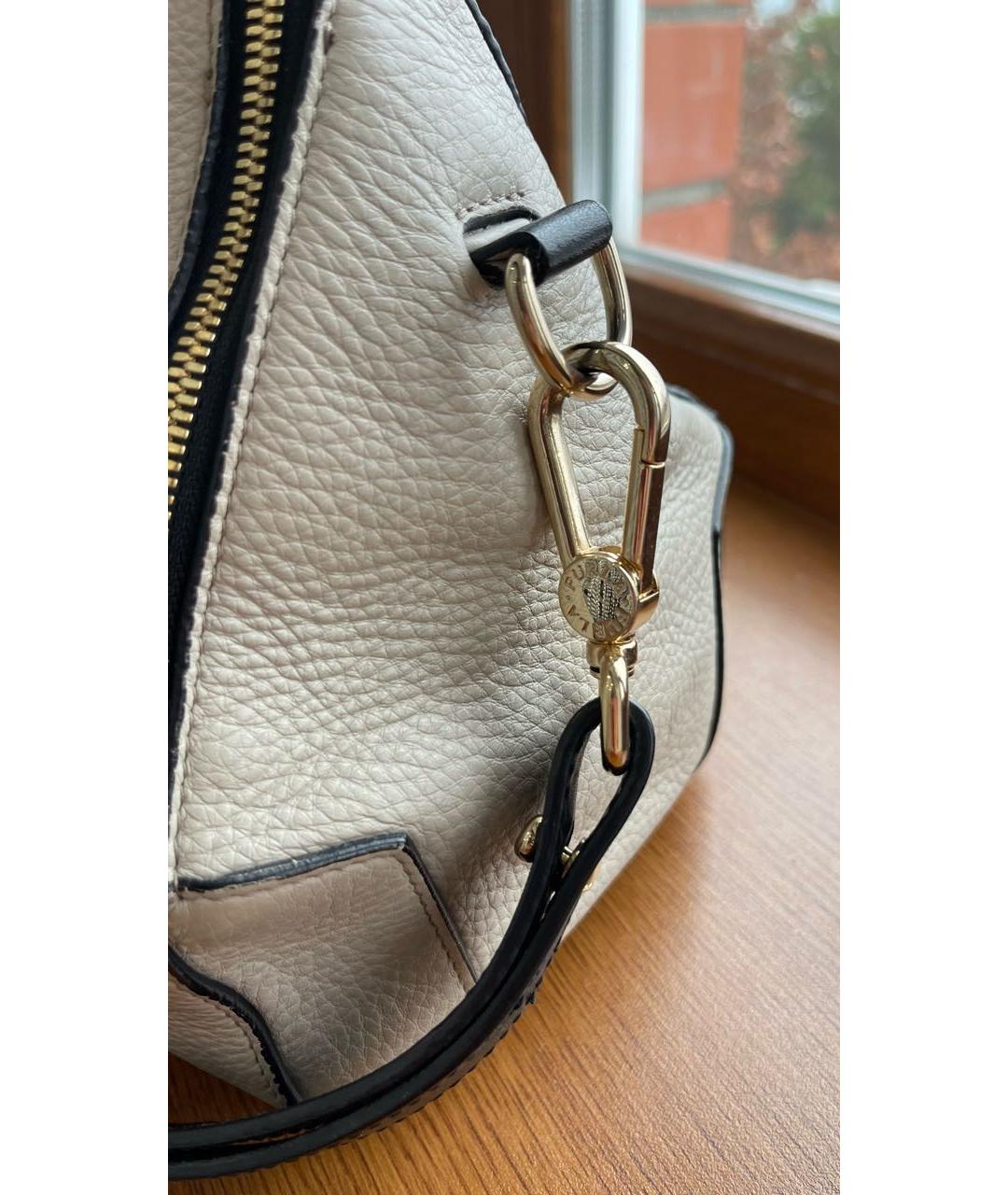 FURLA Бежевая кожаная сумка с короткими ручками, фото 2