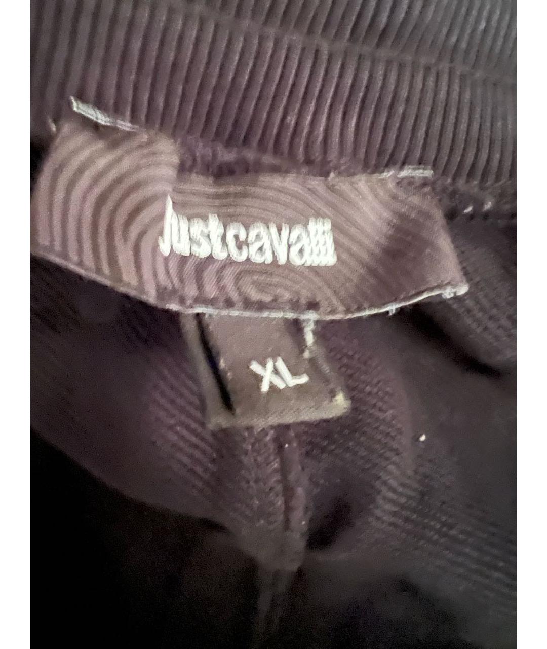 CAVALLI CLASS Черные хлопковые повседневные брюки, фото 3