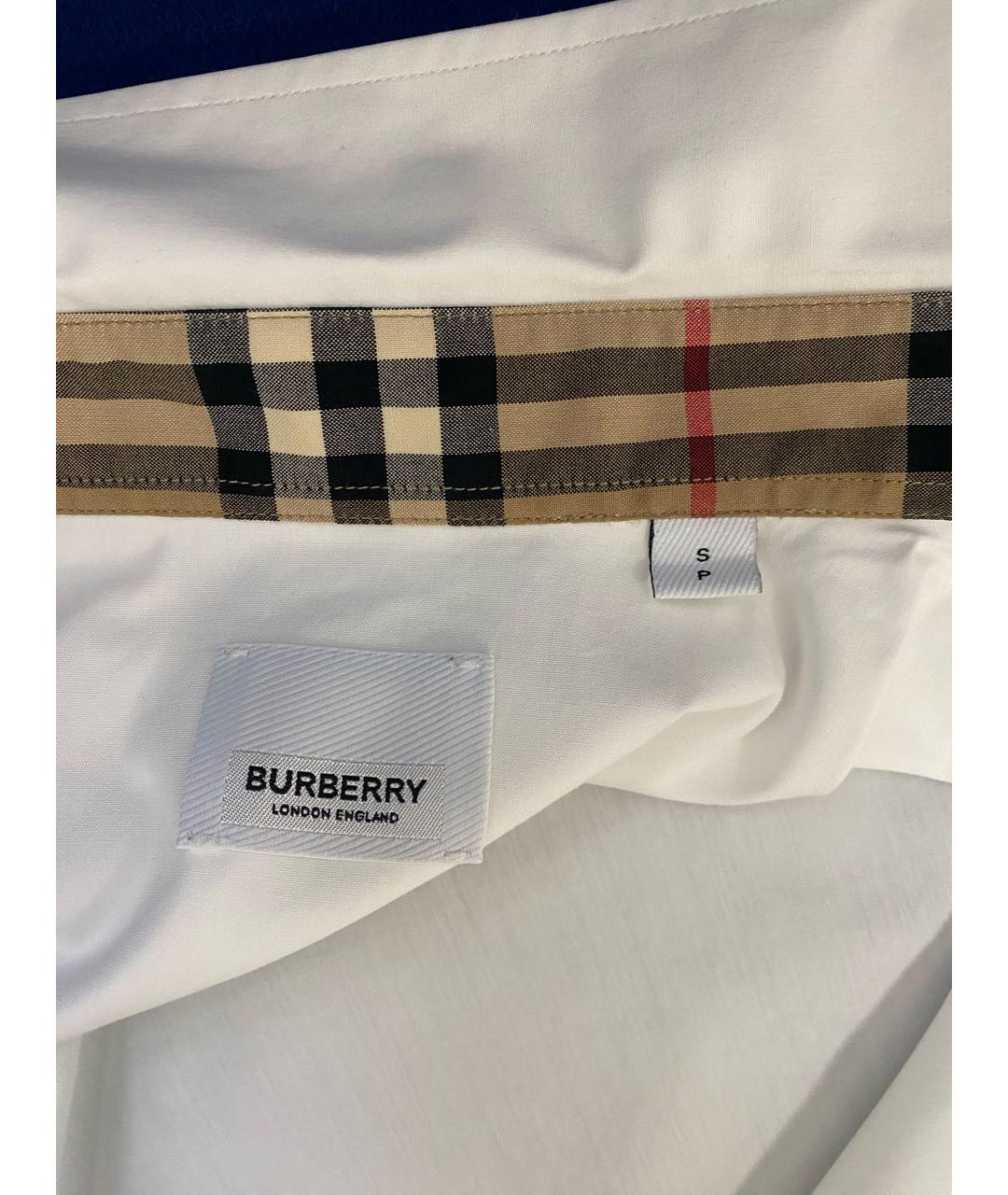 BURBERRY Белая хлопковая рубашка, фото 3