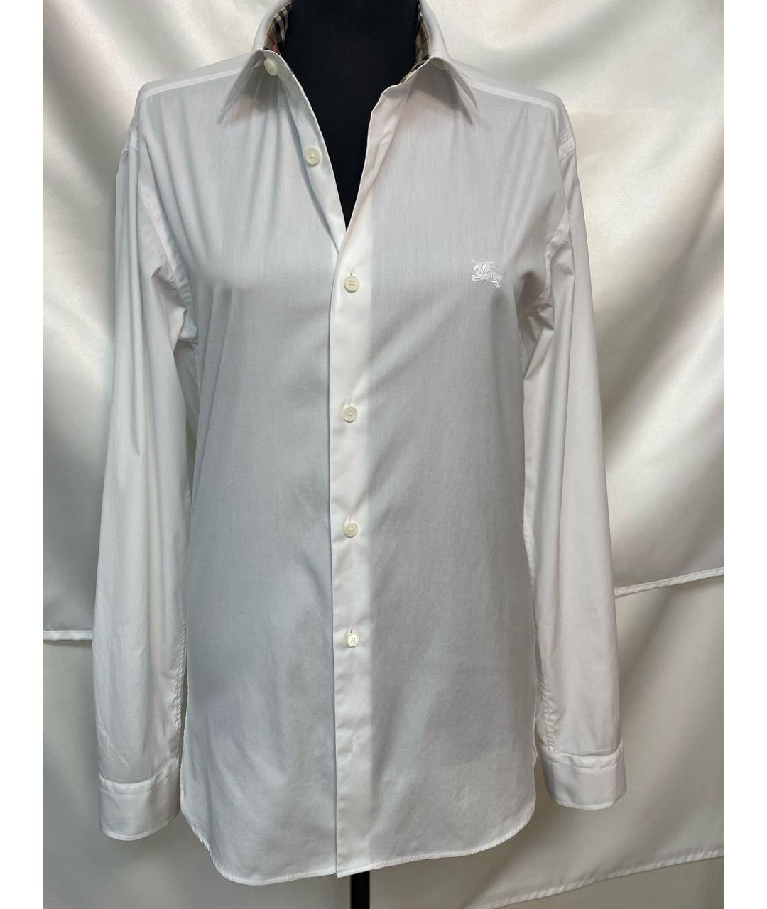 BURBERRY Белая хлопковая рубашка, фото 8