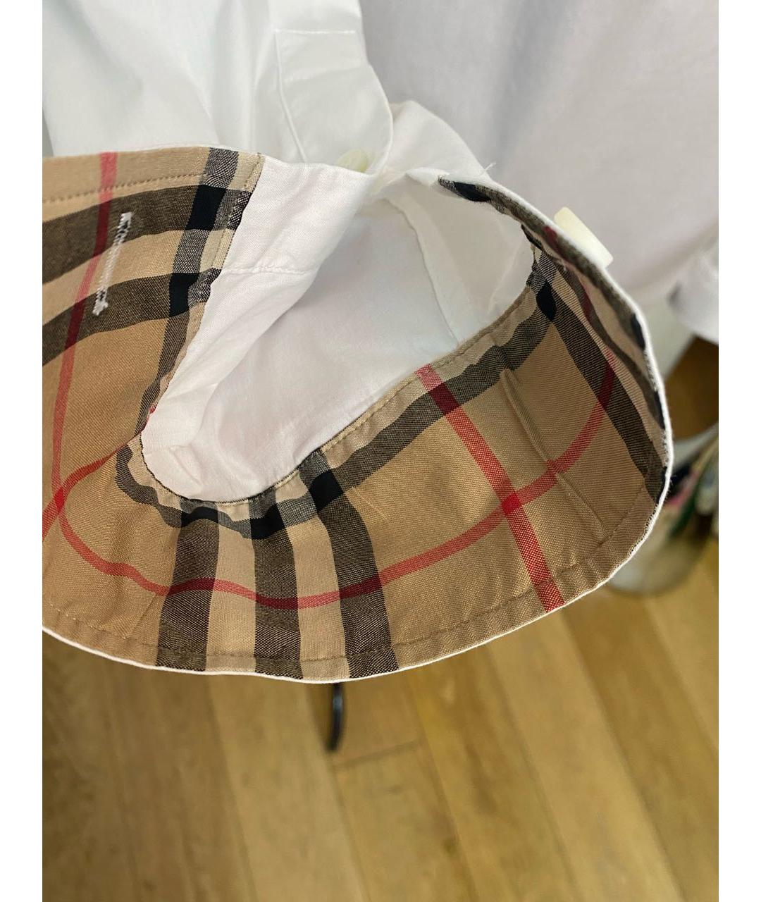BURBERRY Белая хлопковая рубашка, фото 6