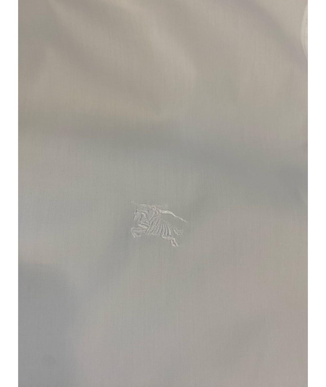 BURBERRY Белая хлопковая рубашка, фото 4