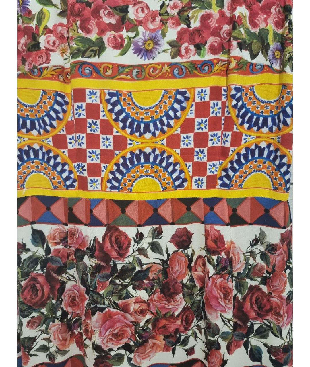 DOLCE&GABBANA Мульти шелковый сарафан, фото 4