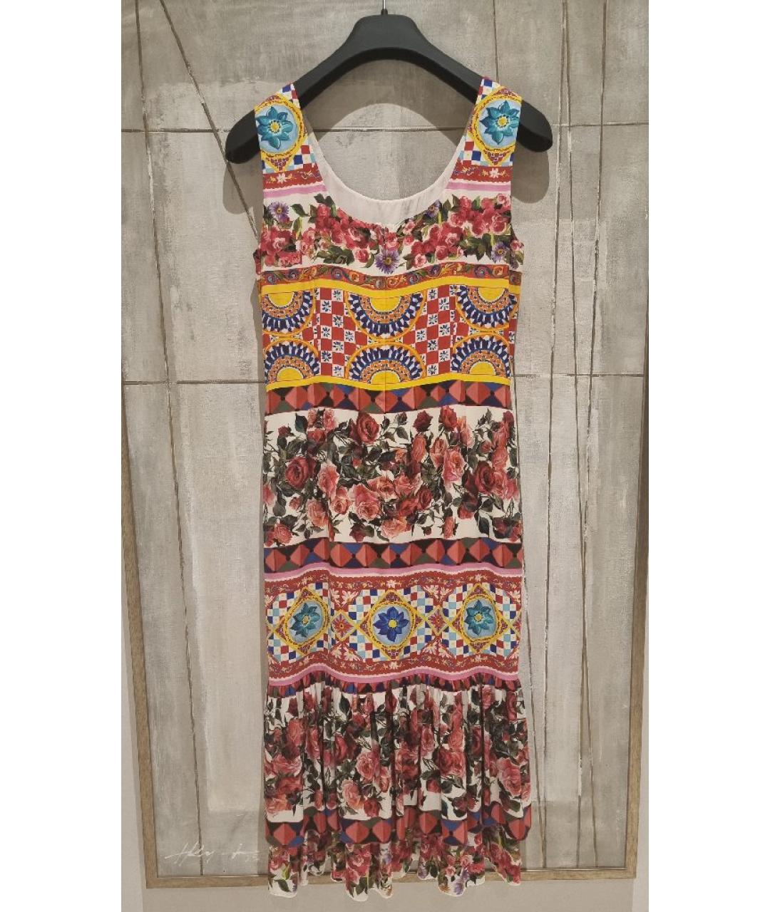 DOLCE&GABBANA Мульти шелковый сарафан, фото 2