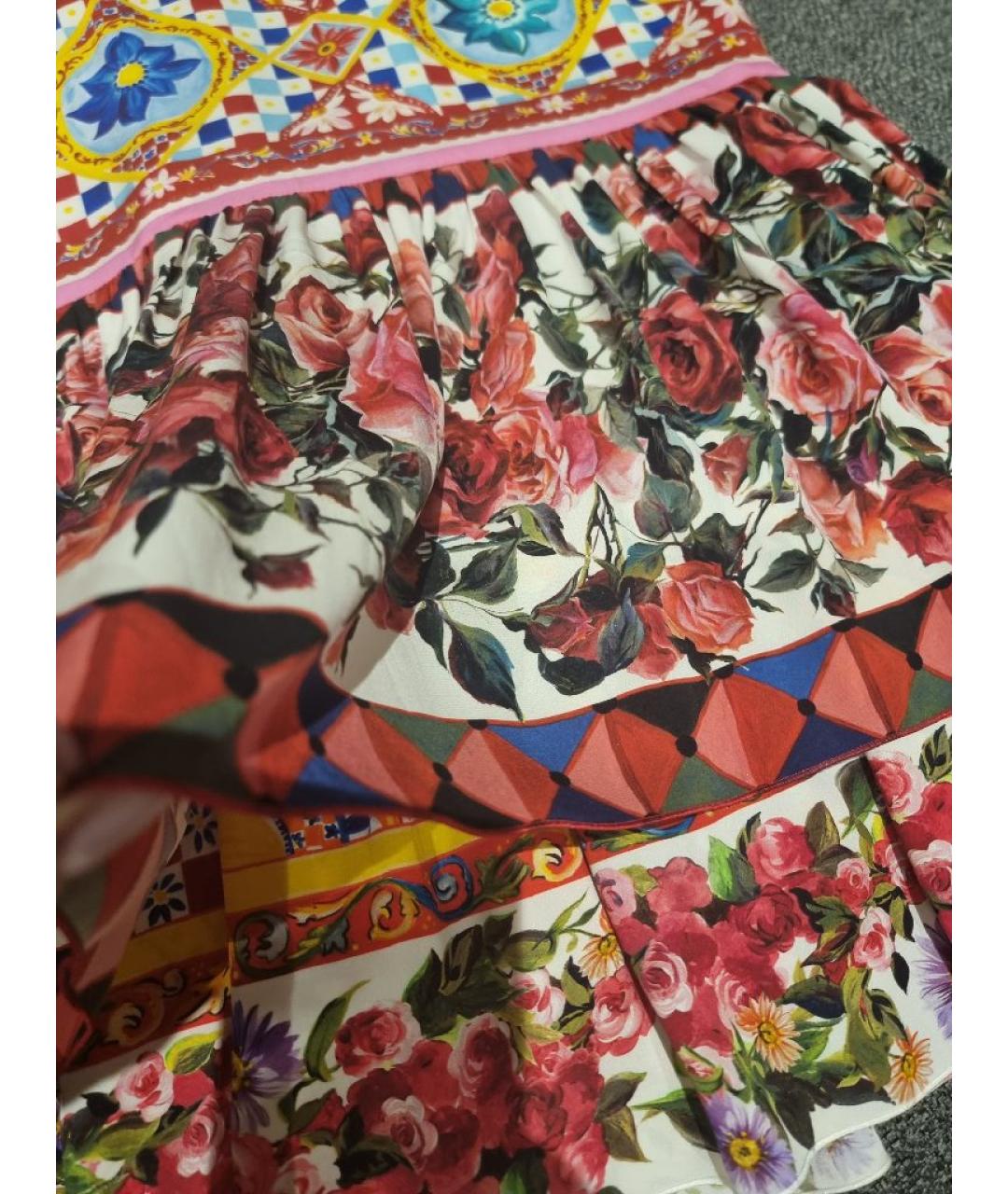 DOLCE&GABBANA Мульти шелковый сарафан, фото 8