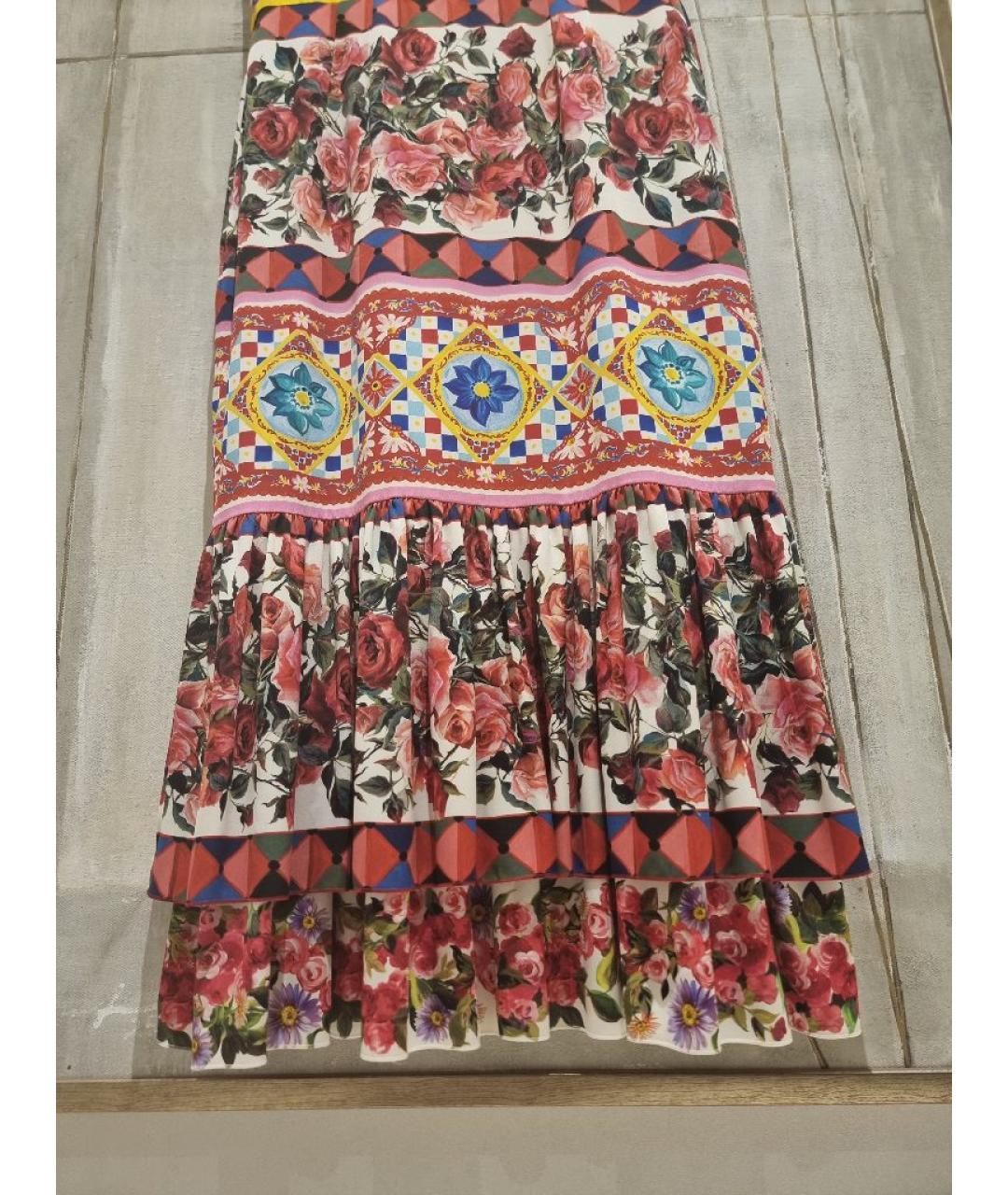 DOLCE&GABBANA Мульти шелковый сарафан, фото 5