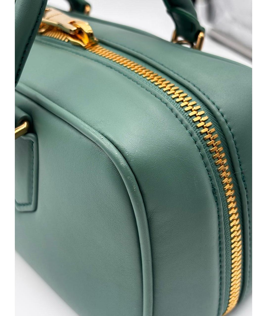 MIU MIU Зеленая кожаная сумка с короткими ручками, фото 7