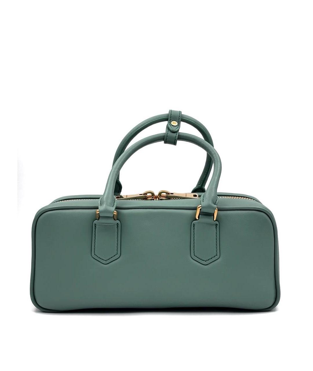 MIU MIU Зеленая кожаная сумка с короткими ручками, фото 2