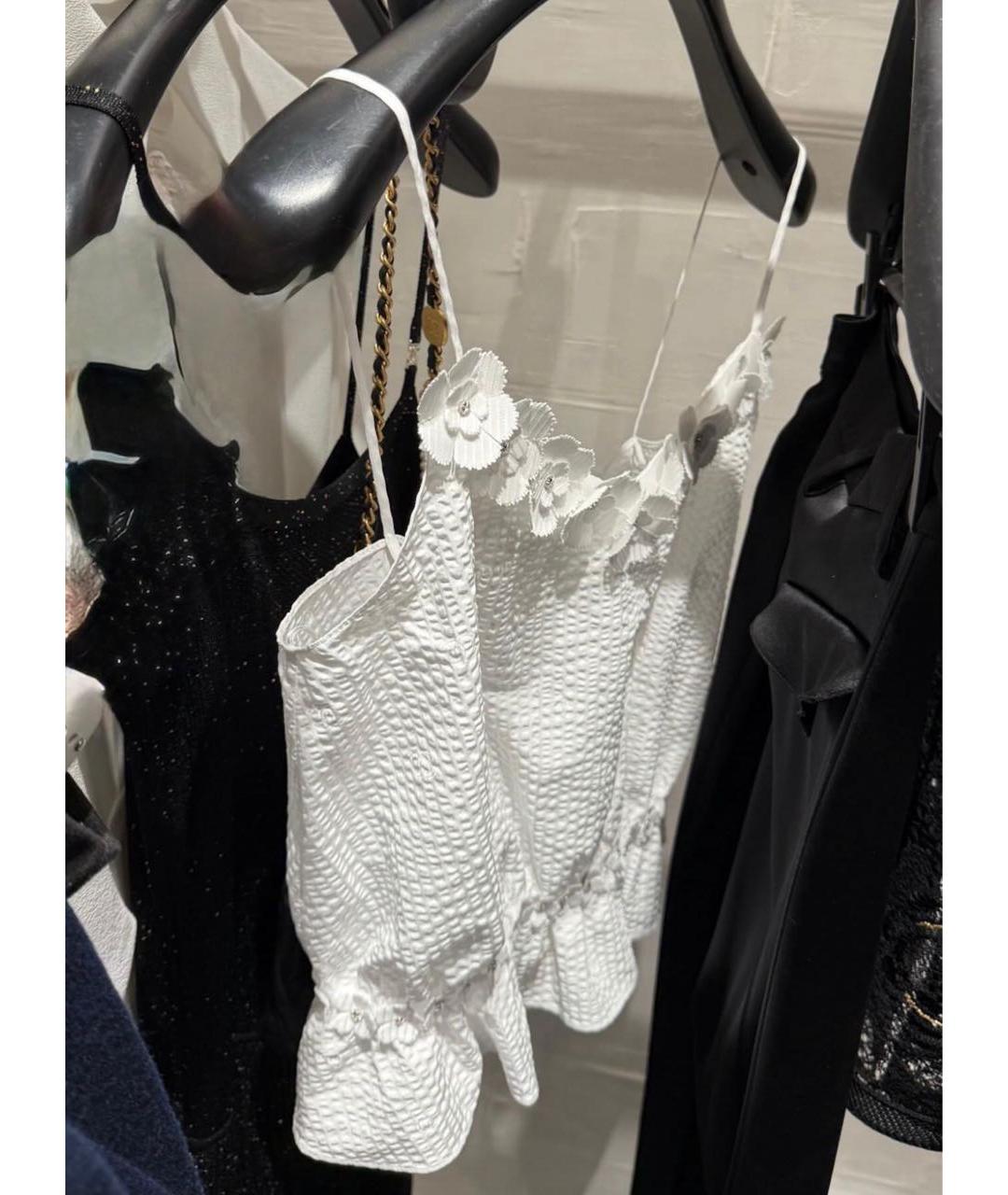 CHANEL Белая хлопковая майка, фото 3