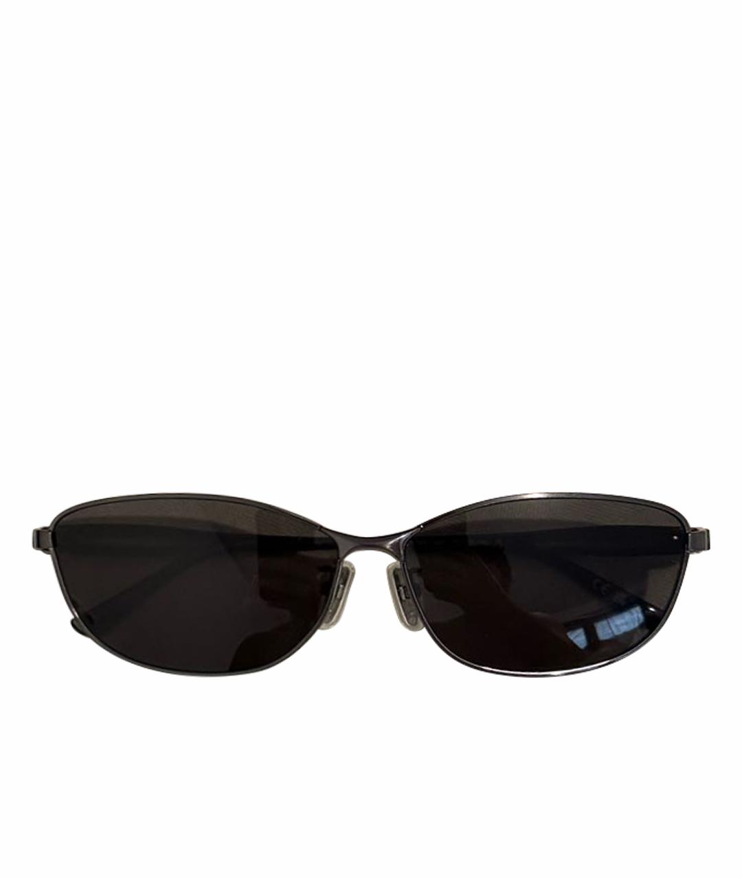 BALENCIAGA Серебряные металлические солнцезащитные очки, фото 1