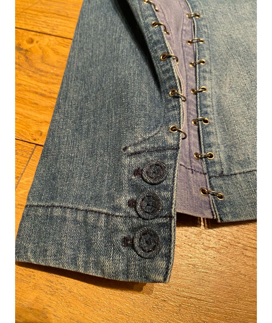 CHRISTIAN DIOR Синий деним жакет/пиджак, фото 6