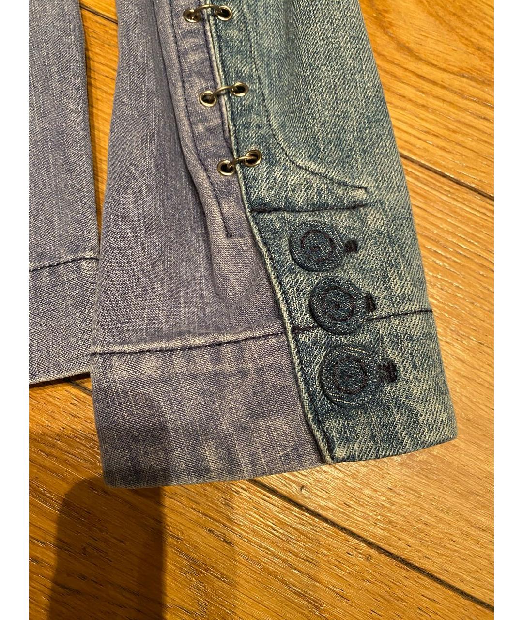 CHRISTIAN DIOR Синий деним жакет/пиджак, фото 7