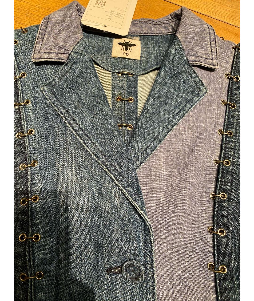 CHRISTIAN DIOR Синий деним жакет/пиджак, фото 3