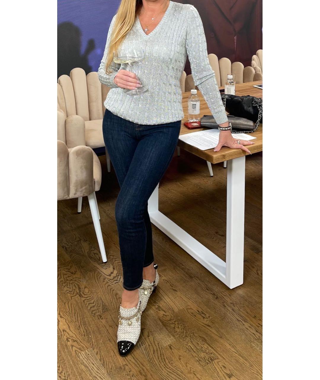 RALPH LAUREN Серебрянный хлопковый джемпер / свитер, фото 2