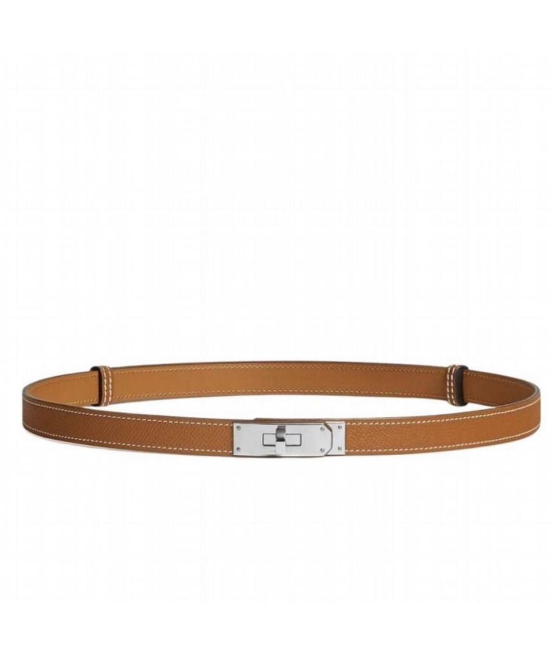 HERMES Коричневый кожаный ремень, фото 1