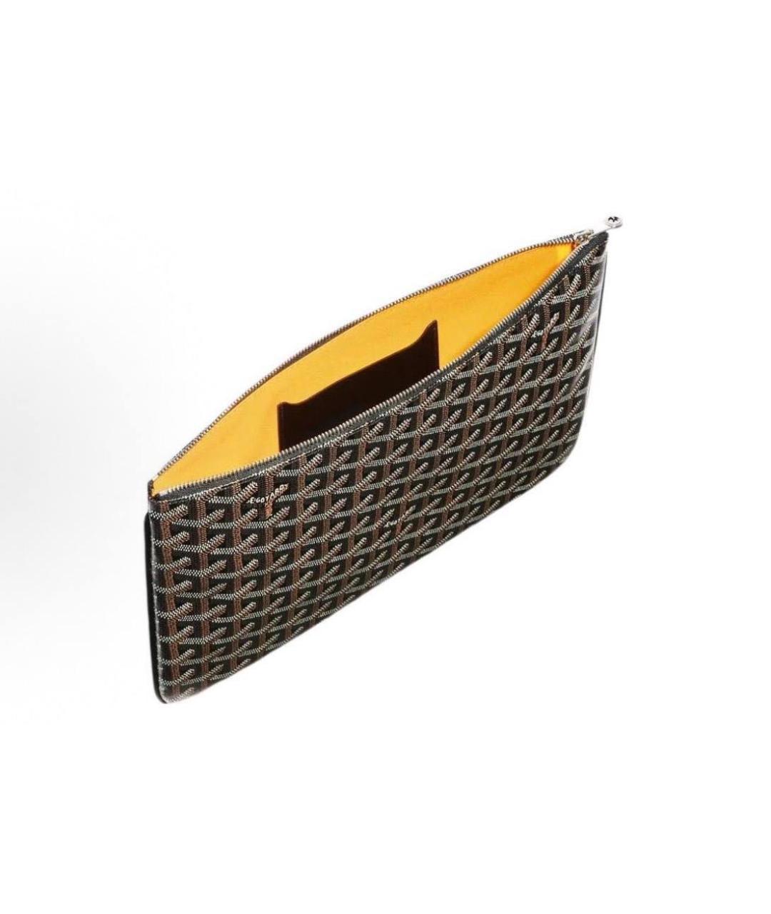 GOYARD Коричневая кожаная папка для документов, фото 3