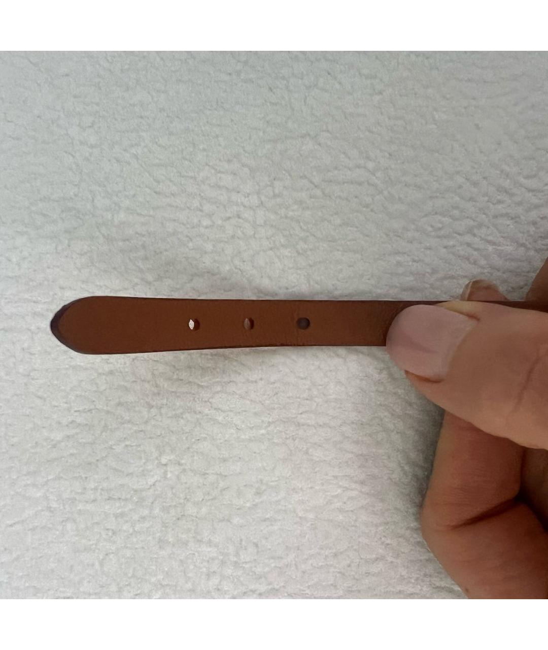 HERMES Оранжевый кожаный браслет, фото 6