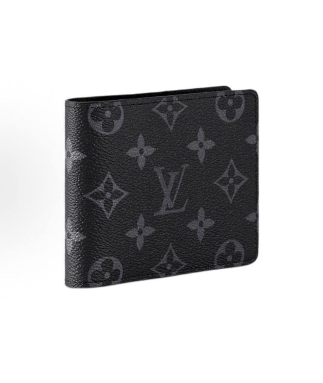 LOUIS VUITTON Черный кожаный кошелек, фото 2