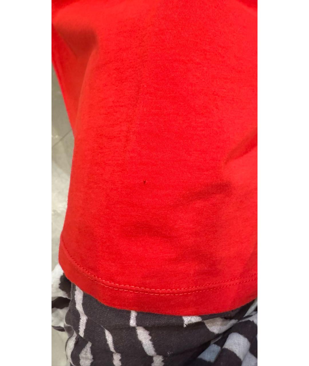GUCCI Красная хлопковая майка, фото 4