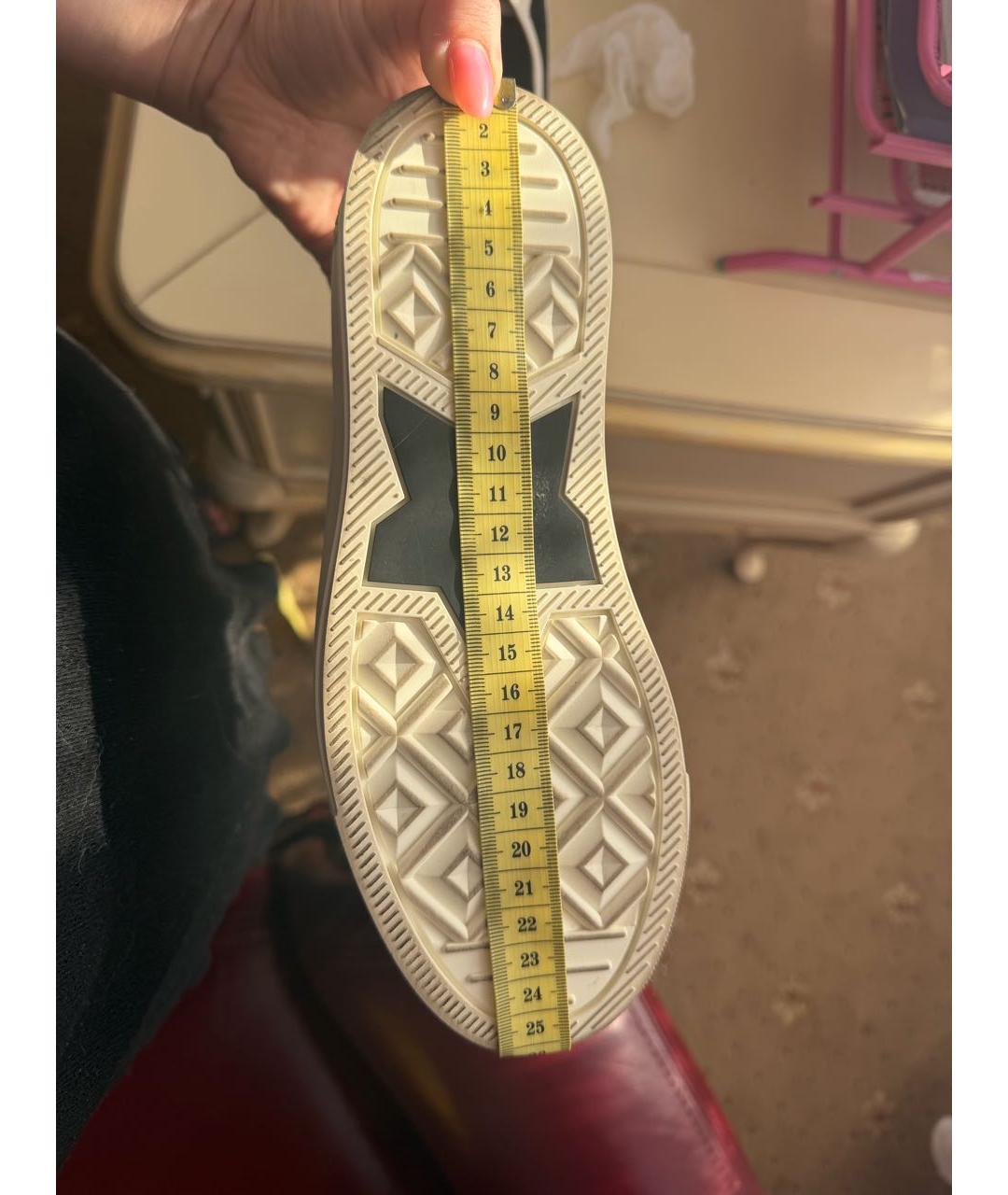 CHRISTIAN DIOR Темно-синие бархатные кеды, фото 6