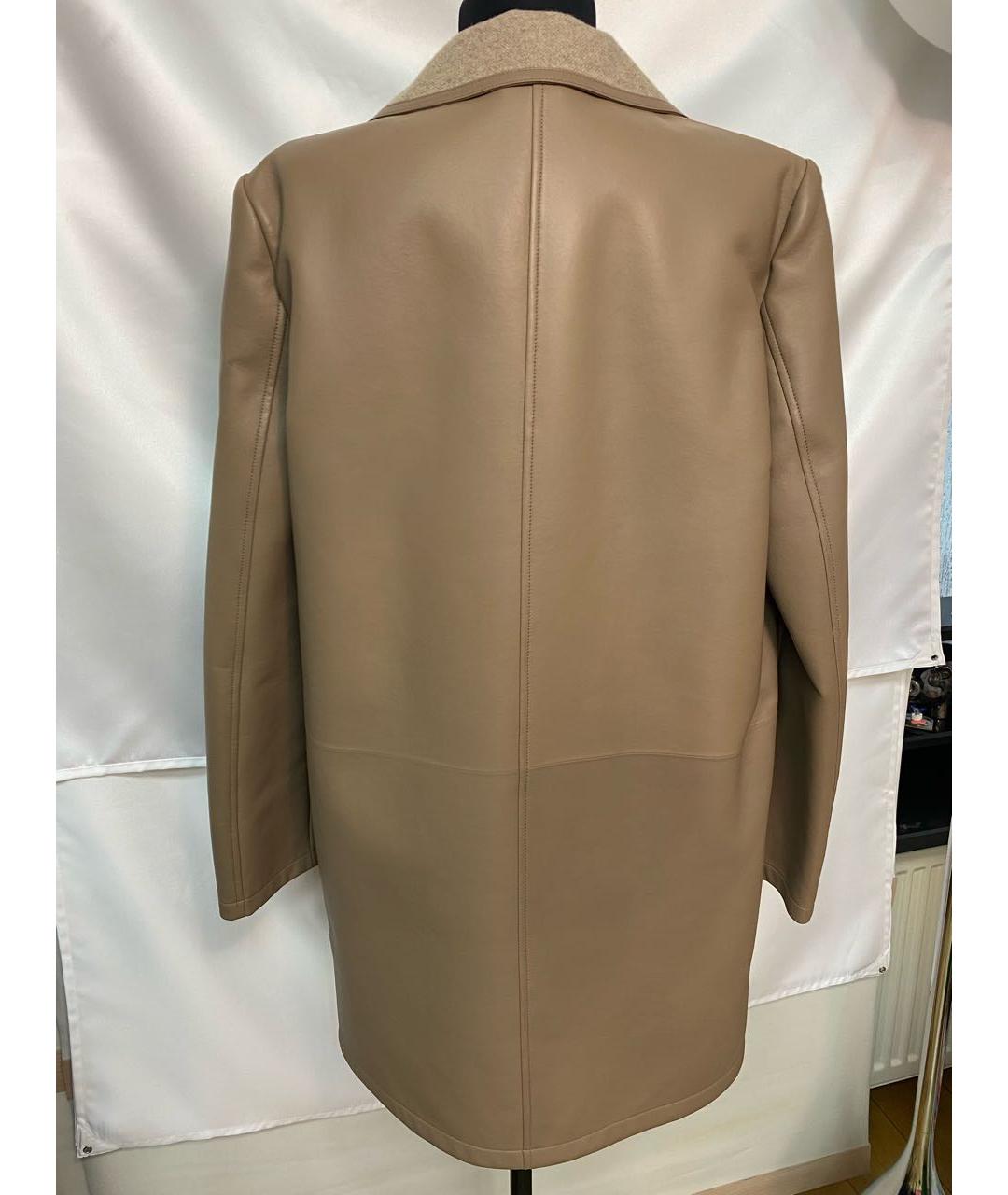 POLO RALPH LAUREN Бежевый кожаный тренч/плащ, фото 2