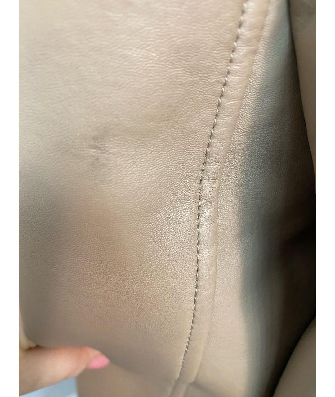 POLO RALPH LAUREN Бежевый кожаный тренч/плащ, фото 5